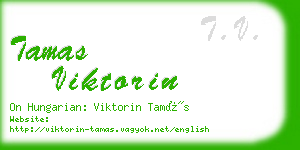 tamas viktorin business card
